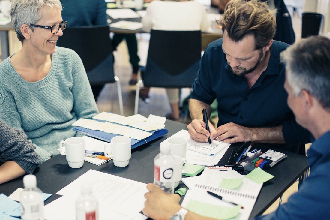Deltagere arbejder sammen under en faciliteret proces — Ejendomme, Aarhus Kommune